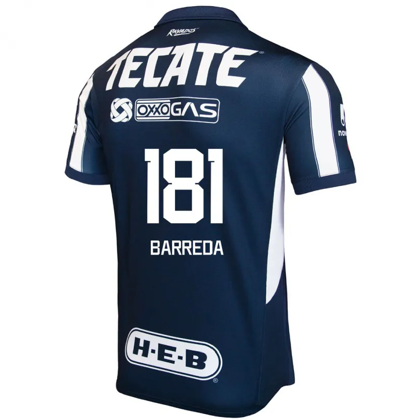 Danxen Mujer Camiseta Dimas Barreda #181 Azul Rojo Blanco 1ª Equipación 2024/25 La Camisa México