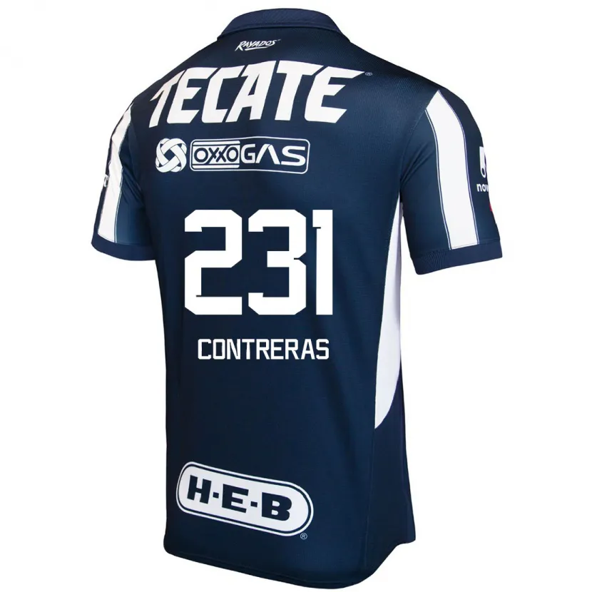 Danxen Mujer Camiseta Óscar Contreras #231 Azul Rojo Blanco 1ª Equipación 2024/25 La Camisa México