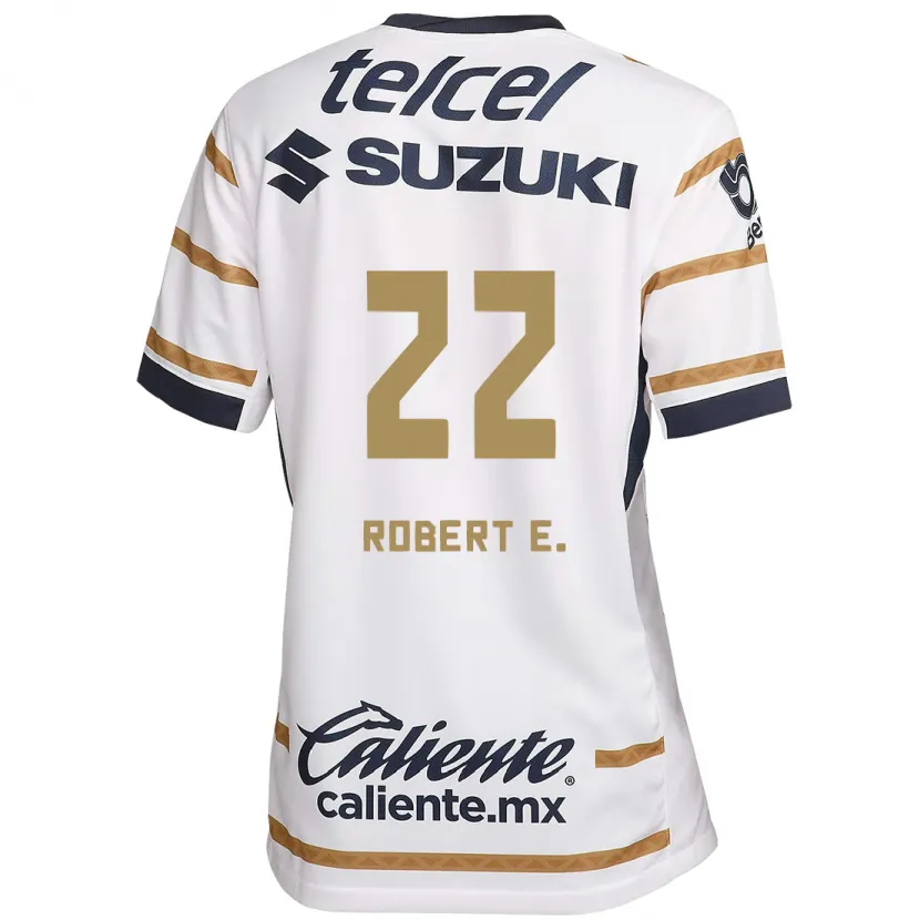 Danxen Mujer Camiseta Robert Ergas #22 Obsidiana Blanca 1ª Equipación 2024/25 La Camisa México