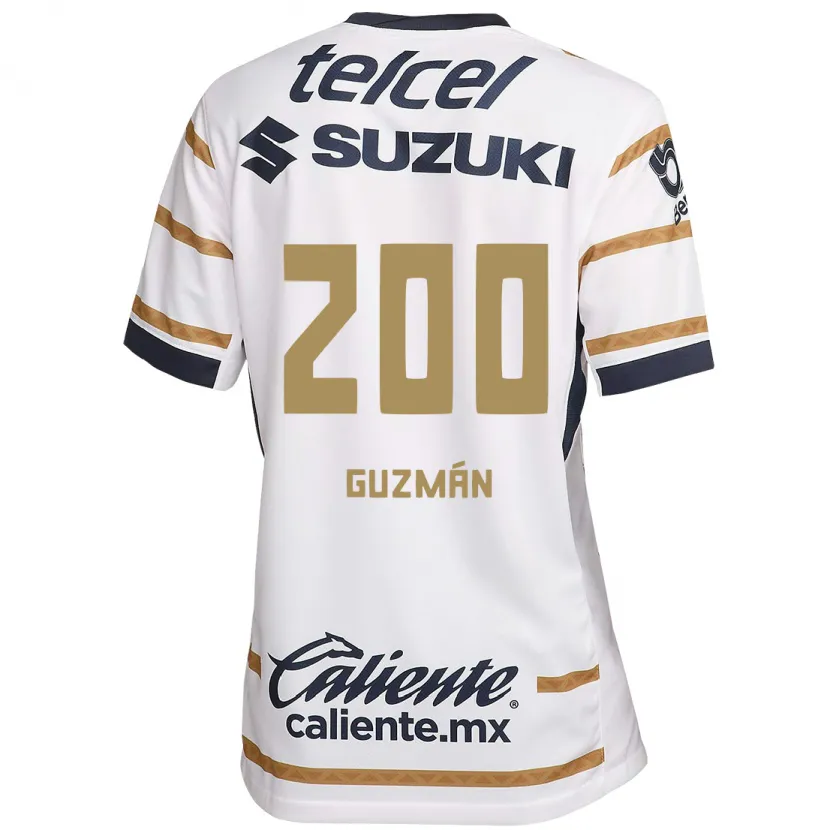 Danxen Mujer Camiseta Alan Guzmán #200 Obsidiana Blanca 1ª Equipación 2024/25 La Camisa México