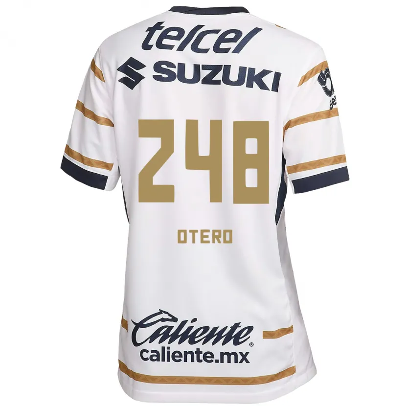 Danxen Mujer Camiseta Jonathan Otero #248 Obsidiana Blanca 1ª Equipación 2024/25 La Camisa México