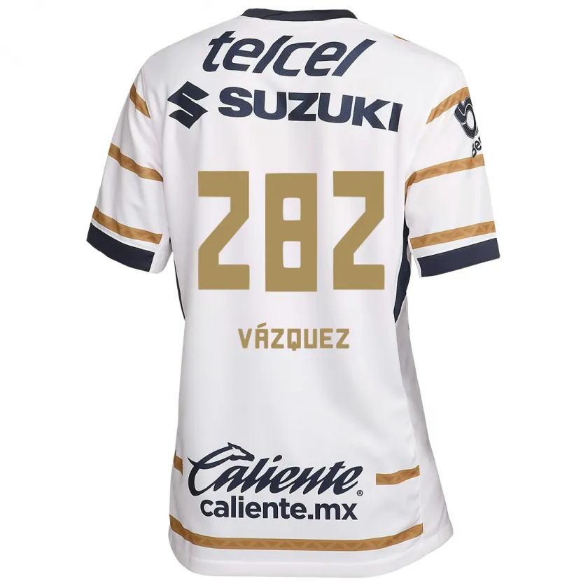 Danxen Mujer Camiseta Austin Vázquez #282 Obsidiana Blanca 1ª Equipación 2024/25 La Camisa México