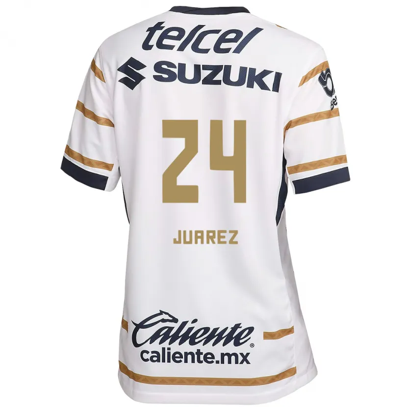 Danxen Mujer Camiseta Gabriela Juarez #24 Obsidiana Blanca 1ª Equipación 2024/25 La Camisa México