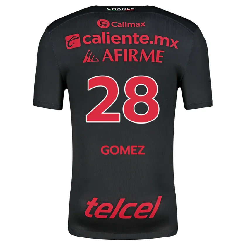 Danxen Mujer Camiseta Alejandro Gómez #28 Negro Rojo 1ª Equipación 2024/25 La Camisa México