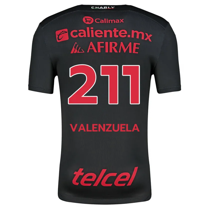Danxen Mujer Camiseta Aldieri Valenzuela #211 Negro Rojo 1ª Equipación 2024/25 La Camisa México