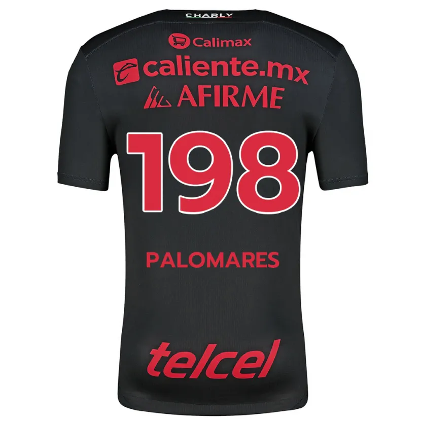 Danxen Mujer Camiseta Ramón Palomares #198 Negro Rojo 1ª Equipación 2024/25 La Camisa México