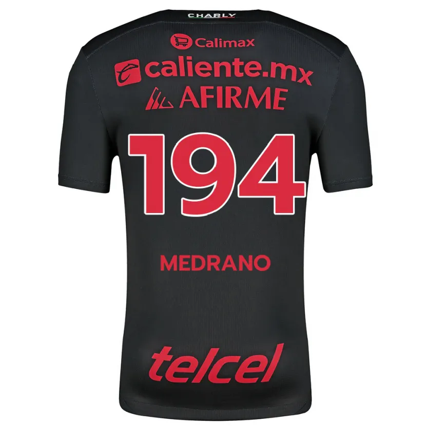 Danxen Mujer Camiseta Luis Medrano #194 Negro Rojo 1ª Equipación 2024/25 La Camisa México