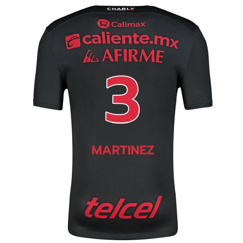 Danxen Mujer Camiseta Nathaly Martínez #3 Negro Rojo 1ª Equipación 2024/25 La Camisa México
