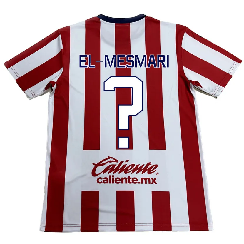 Danxen Mujer Camiseta Bruce El-Mesmari #0 Rojo Blanco 1ª Equipación 2024/25 La Camisa México