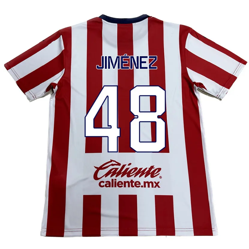 Danxen Mujer Camiseta Leonardo Jiménez #48 Rojo Blanco 1ª Equipación 2024/25 La Camisa México