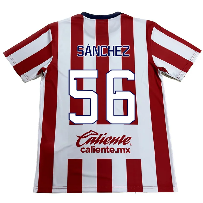Danxen Mujer Camiseta Benjamín Sánchez #56 Rojo Blanco 1ª Equipación 2024/25 La Camisa México