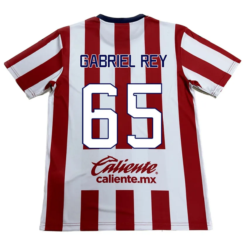 Danxen Mujer Camiseta Luis Gabriel Rey #65 Rojo Blanco 1ª Equipación 2024/25 La Camisa México