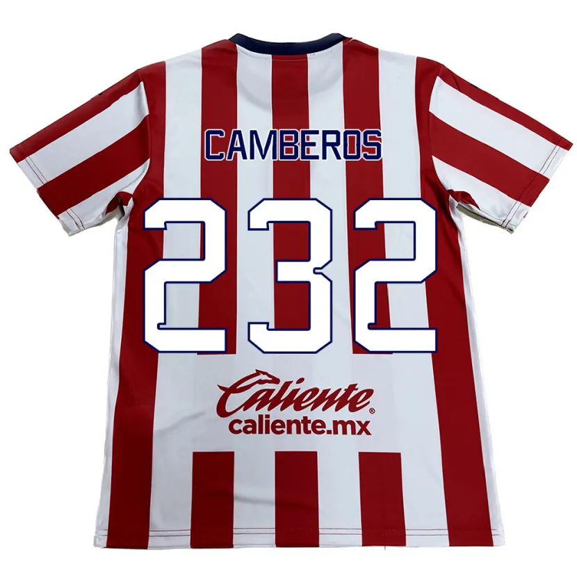 Danxen Mujer Camiseta Hugo Camberos #232 Rojo Blanco 1ª Equipación 2024/25 La Camisa México