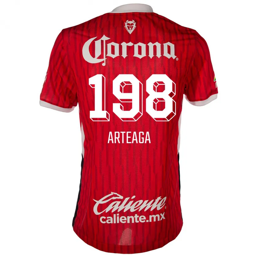 Danxen Mujer Camiseta Víctor Arteaga #198 Rojo Blanco 1ª Equipación 2024/25 La Camisa México