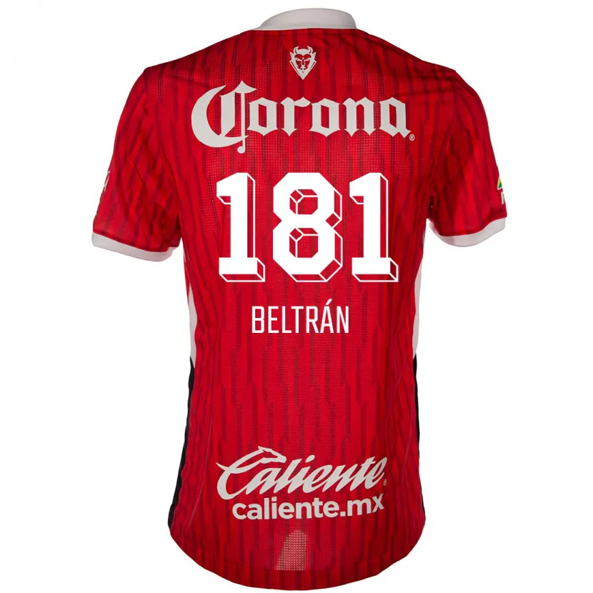 Danxen Mujer Camiseta Ronaldo Beltrán #181 Rojo Blanco 1ª Equipación 2024/25 La Camisa México
