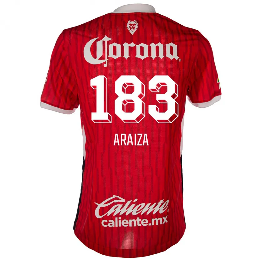 Danxen Mujer Camiseta Daniel Araiza #183 Rojo Blanco 1ª Equipación 2024/25 La Camisa México