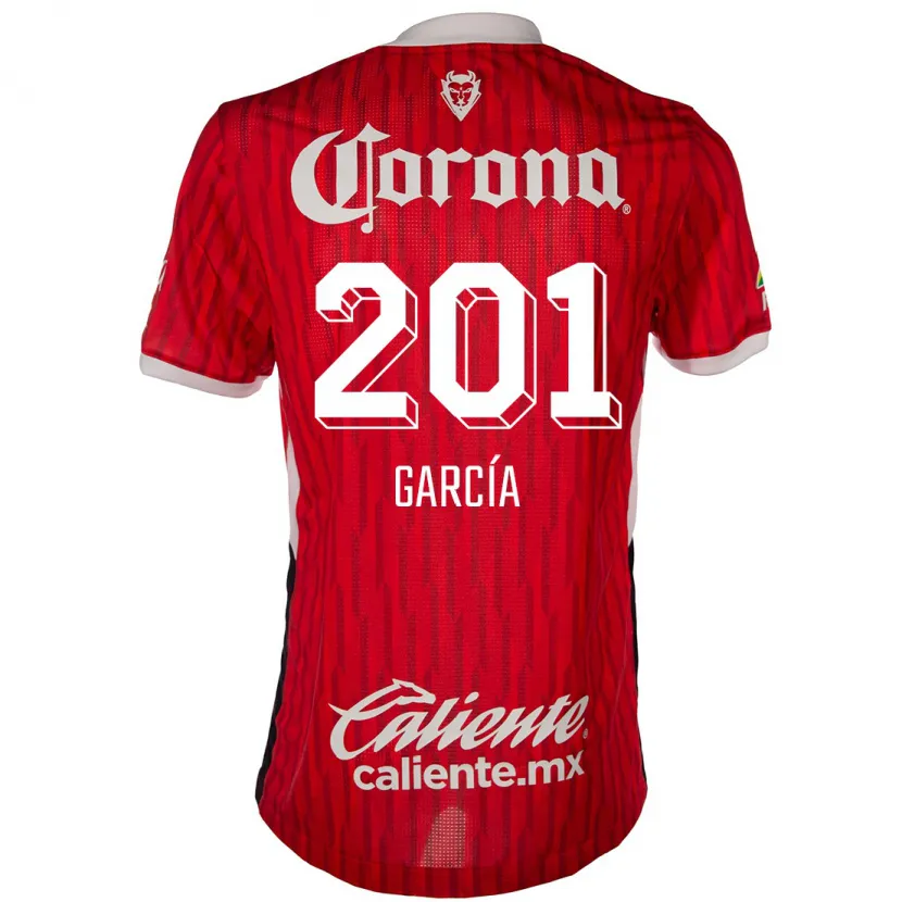 Danxen Mujer Camiseta Eros García #201 Rojo Blanco 1ª Equipación 2024/25 La Camisa México