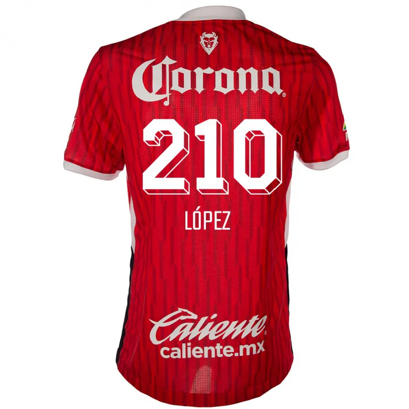 Danxen Mujer Camiseta Juan López #210 Rojo Blanco 1ª Equipación 2024/25 La Camisa México