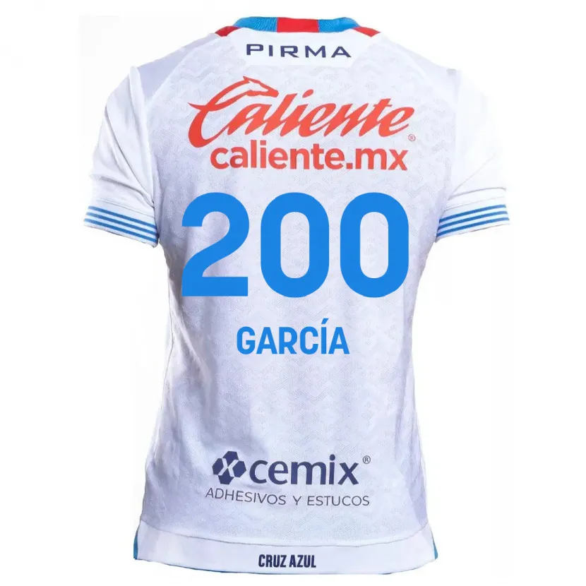 Danxen Mujer Camiseta Jorge García #200 Blanco Azul 2ª Equipación 2024/25 La Camisa México
