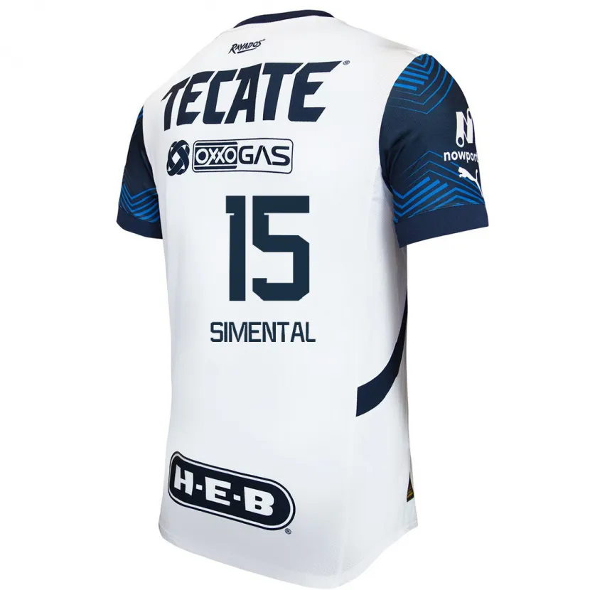 Danxen Mujer Camiseta Samantha Simental #15 Blanco Azul 2ª Equipación 2024/25 La Camisa México