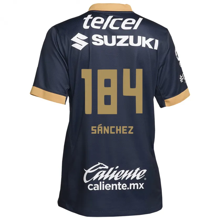 Danxen Mujer Camiseta Manuel Sánchez #184 Obsidiana Dorada Blanca 2ª Equipación 2024/25 La Camisa México