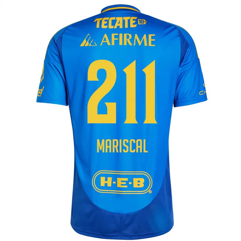 Danxen Mujer Camiseta Kevin Mariscal #211 Azul Amarillo 2ª Equipación 2024/25 La Camisa México