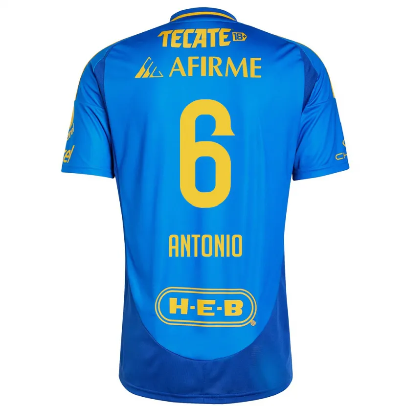Danxen Mujer Camiseta Nancy Antonio #6 Azul Amarillo 2ª Equipación 2024/25 La Camisa México