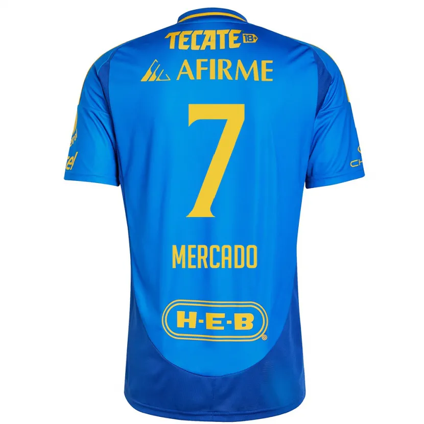 Danxen Mujer Camiseta Liliana Mercado #7 Azul Amarillo 2ª Equipación 2024/25 La Camisa México