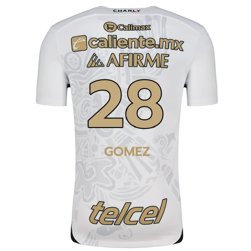 Danxen Mujer Camiseta Alejandro Gómez #28 Blanco Negro 2ª Equipación 2024/25 La Camisa México
