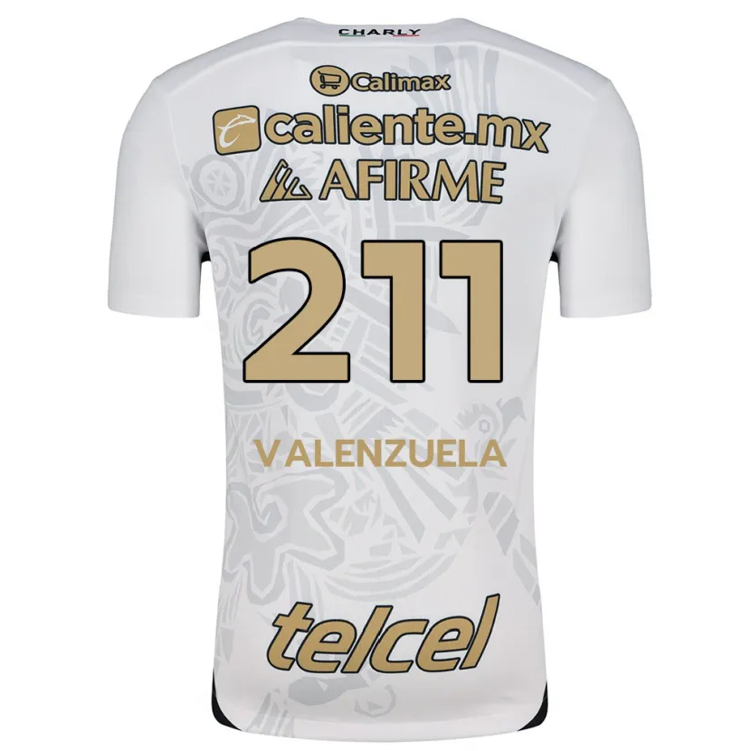 Danxen Mujer Camiseta Aldieri Valenzuela #211 Blanco Negro 2ª Equipación 2024/25 La Camisa México