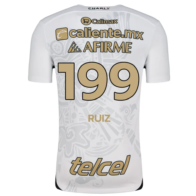 Danxen Mujer Camiseta Emilio Ruiz #199 Blanco Negro 2ª Equipación 2024/25 La Camisa México