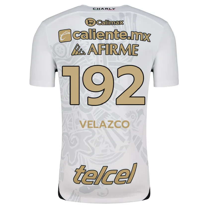 Danxen Mujer Camiseta Emiliano Velazco #192 Blanco Negro 2ª Equipación 2024/25 La Camisa México
