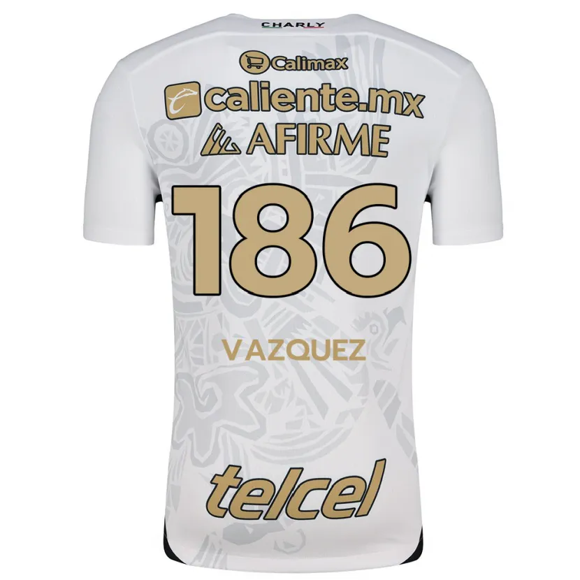 Danxen Mujer Camiseta Octavio Vázquez #186 Blanco Negro 2ª Equipación 2024/25 La Camisa México