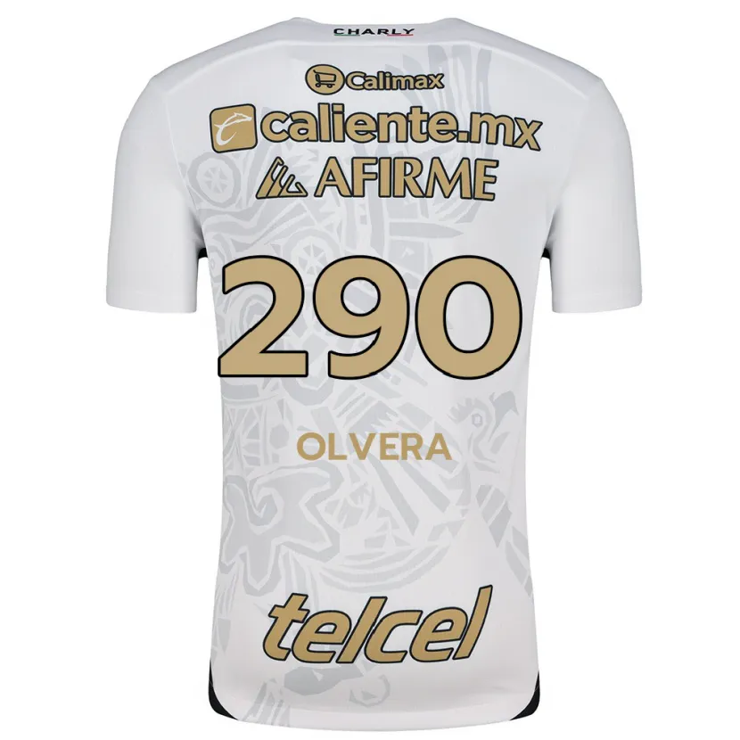 Danxen Mujer Camiseta Ian Olvera #290 Blanco Negro 2ª Equipación 2024/25 La Camisa México
