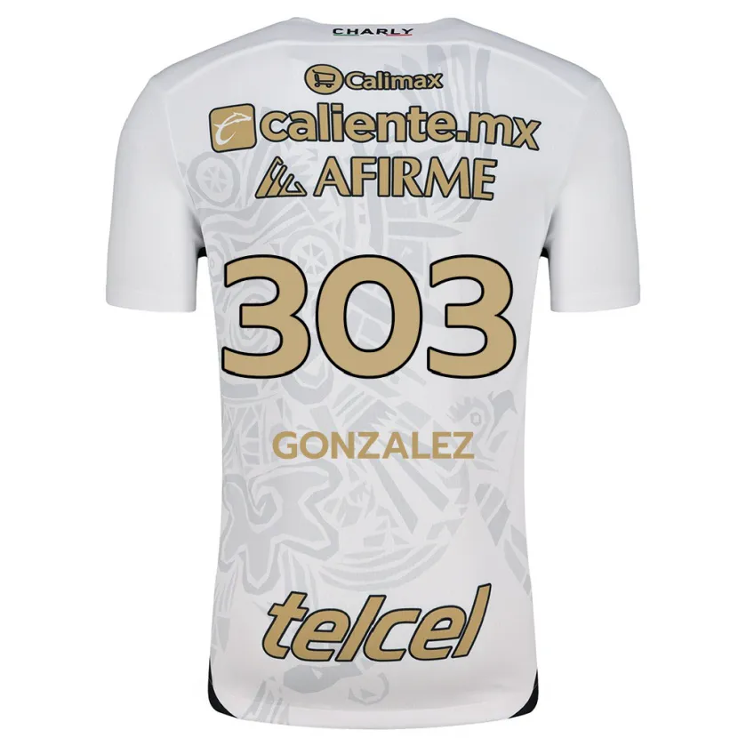 Danxen Mujer Camiseta Osmar González #303 Blanco Negro 2ª Equipación 2024/25 La Camisa México