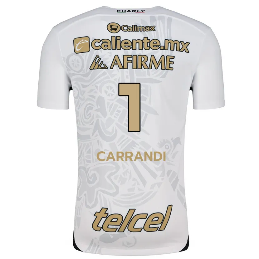 Danxen Mujer Camiseta Daniela Carrandi #1 Blanco Negro 2ª Equipación 2024/25 La Camisa México