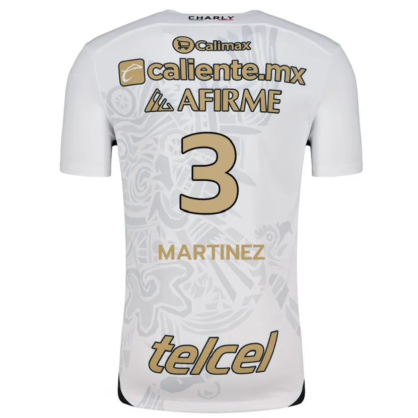 Danxen Mujer Camiseta Nathaly Martínez #3 Blanco Negro 2ª Equipación 2024/25 La Camisa México