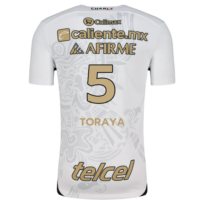 Danxen Mujer Camiseta Yadira Toraya #5 Blanco Negro 2ª Equipación 2024/25 La Camisa México