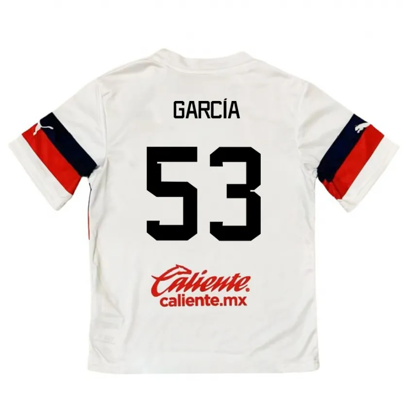 Danxen Mujer Camiseta Uziel García #53 Blanco Rojo 2ª Equipación 2024/25 La Camisa México