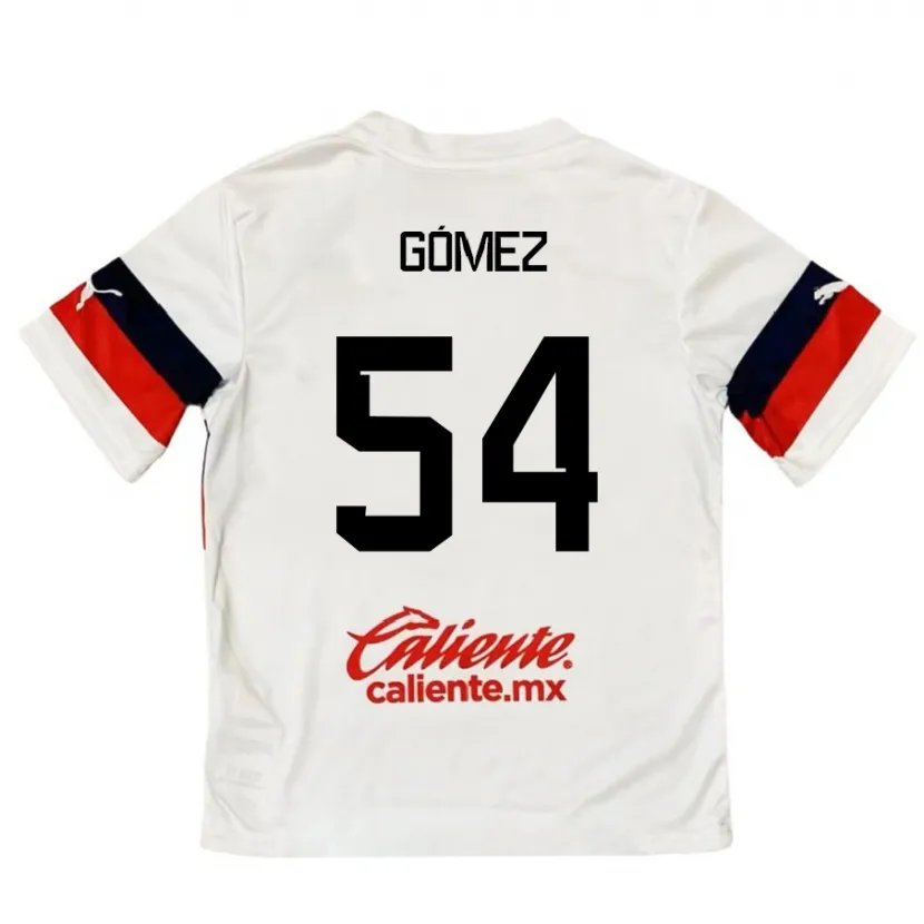 Danxen Mujer Camiseta Miguel Gómez #54 Blanco Rojo 2ª Equipación 2024/25 La Camisa México