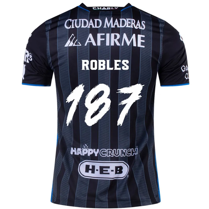 Danxen Mujer Camiseta Juan Robles #187 Blanco Negro 2ª Equipación 2024/25 La Camisa México