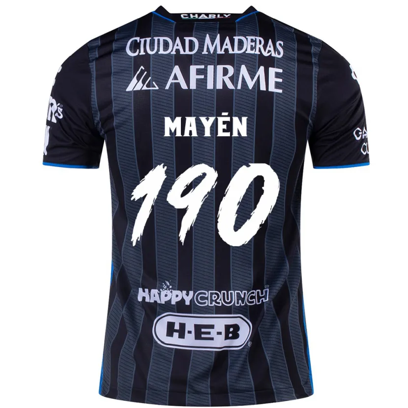 Danxen Mujer Camiseta Eduardo Mayén #190 Blanco Negro 2ª Equipación 2024/25 La Camisa México