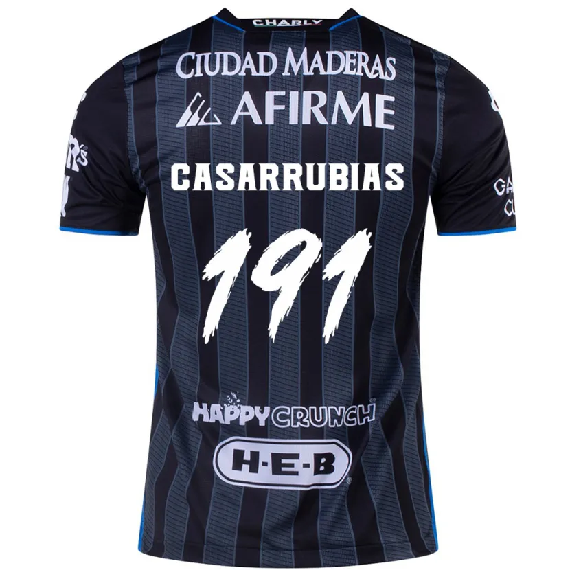 Danxen Mujer Camiseta Aaron Casarrubias #191 Blanco Negro 2ª Equipación 2024/25 La Camisa México