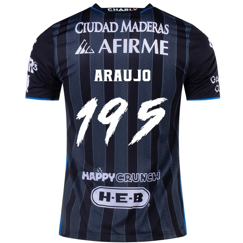 Danxen Mujer Camiseta Diego Araujo #195 Blanco Negro 2ª Equipación 2024/25 La Camisa México