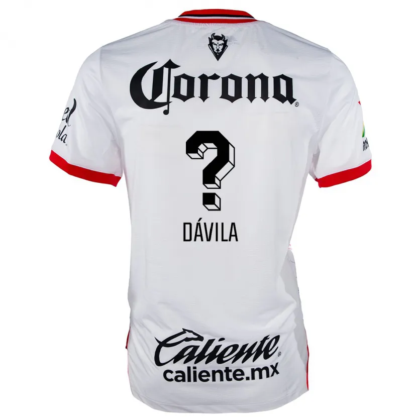 Danxen Mujer Camiseta Dilan Dávila #0 Blanco Rojo 2ª Equipación 2024/25 La Camisa México