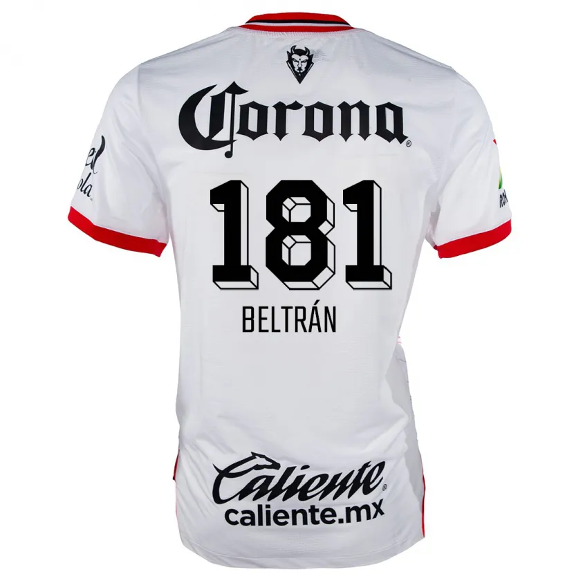 Danxen Mujer Camiseta Ronaldo Beltrán #181 Blanco Rojo 2ª Equipación 2024/25 La Camisa México