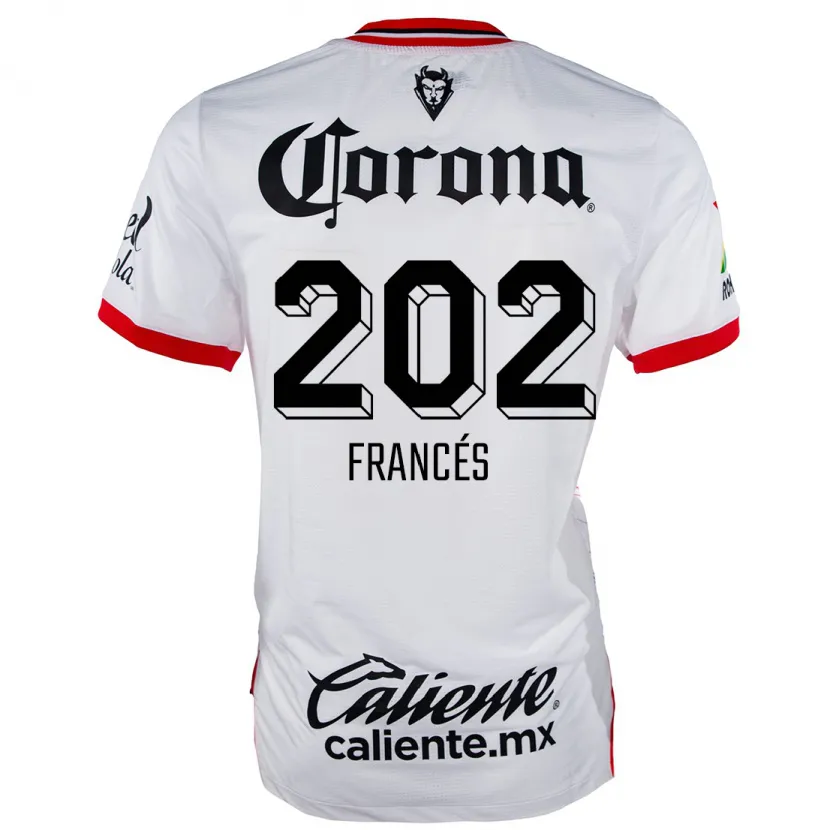 Danxen Mujer Camiseta Lenin Francés #202 Blanco Rojo 2ª Equipación 2024/25 La Camisa México