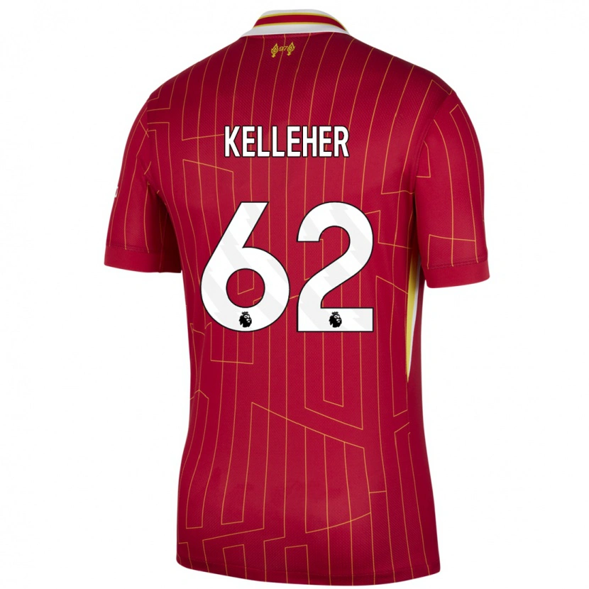 Danxen Niño Camiseta Caoimhín Kelleher #62 Rojo Amarillo Blanco 1ª Equipación 2024/25 La Camisa México