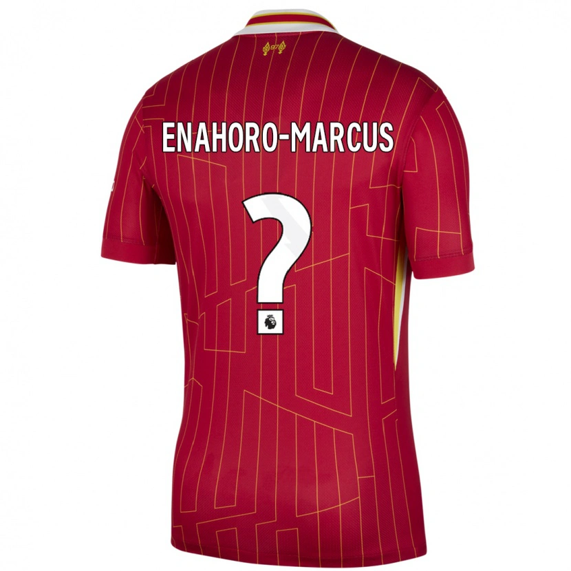 Danxen Niño Camiseta Louis Enahoro-Marcus #0 Rojo Amarillo Blanco 1ª Equipación 2024/25 La Camisa México