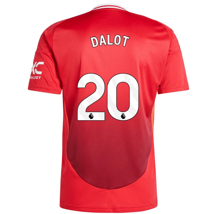 Danxen Niño Camiseta Diogo Dalot #20 Rojo Brillante 1ª Equipación 2024/25 La Camisa México